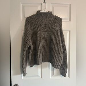 Aerie Grey Knit Turtleneck Sweater